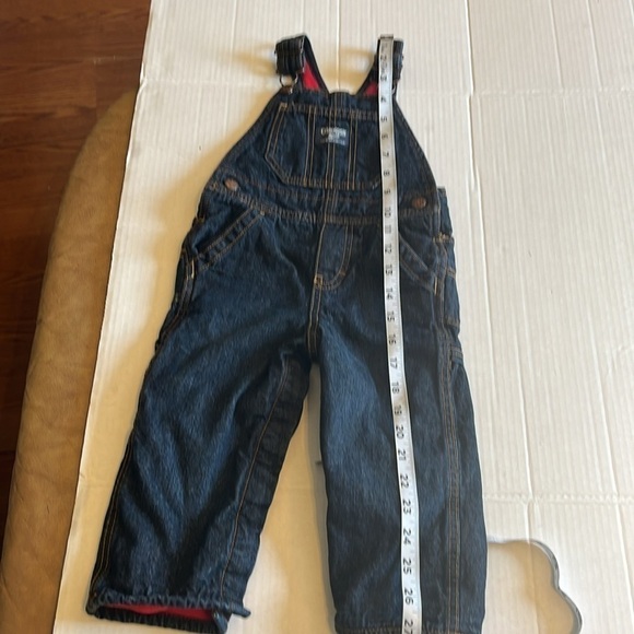 Oshkosh B’gosh-18 months-darker wash blue-carpenter,lined, bib overalls. - Picture 11 of 12
